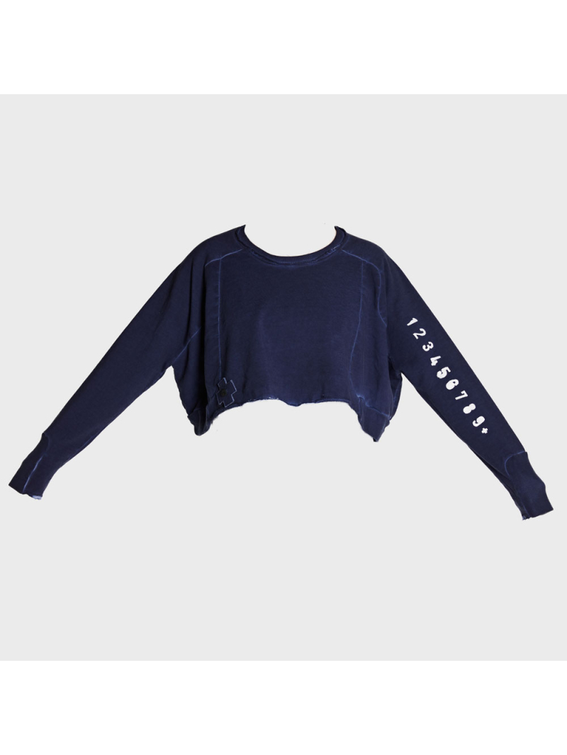 Pluslavie (Plü) - Cropped Boxy Sweatshirt - 2137