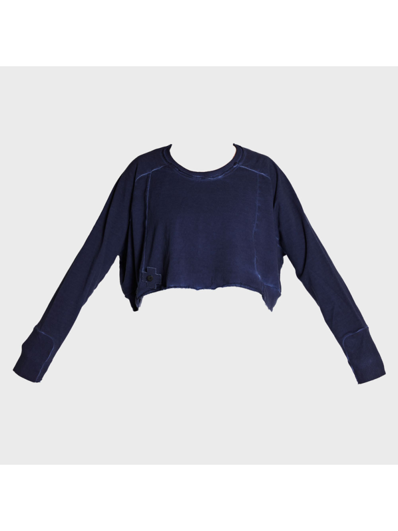 Pluslavie (Plü) - Cropped Boxy Sweatshirt - 2137