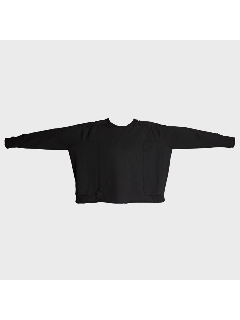 Pluslavie (Plü) - Oversized Cropped Print-Sweater - 2138