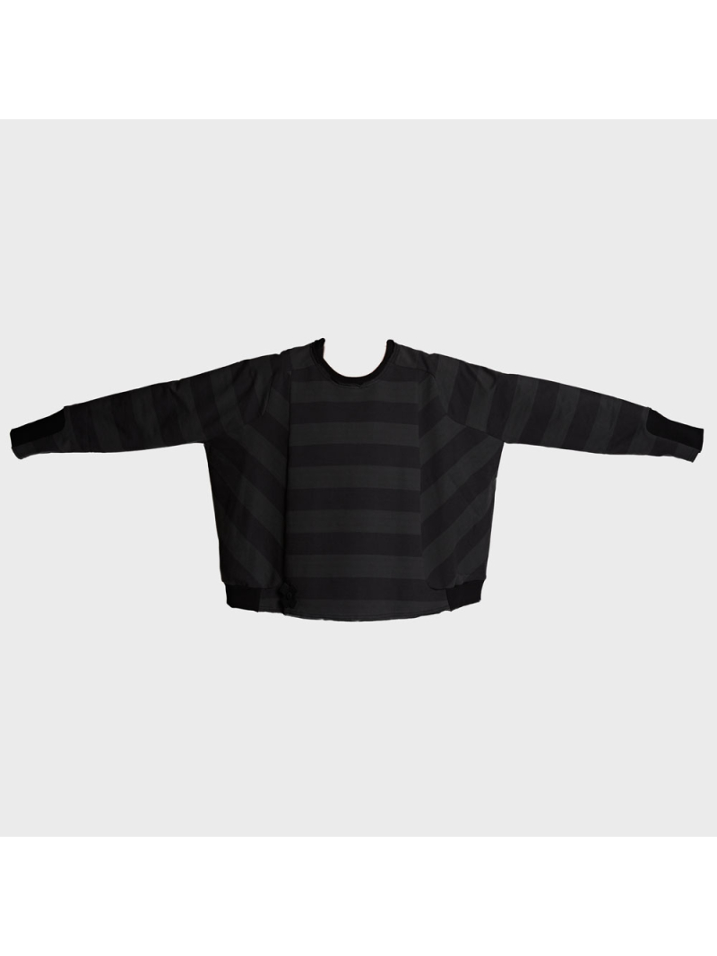 Pluslavie (Plü) - Oversized Cropped Print-Sweater - 2138