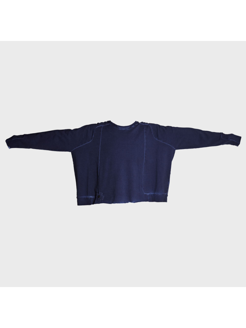 Pluslavie (Plü) - Oversized Cropped Print-Sweater - 2138