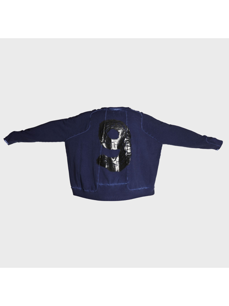Pluslavie (Plü) - Oversized Cropped Print-Sweater - 2138