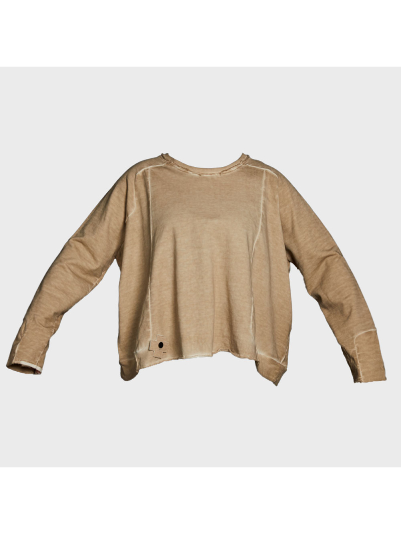 Pluslavie (Plü) - Oversized Cropped Print-Sweater - 2138
