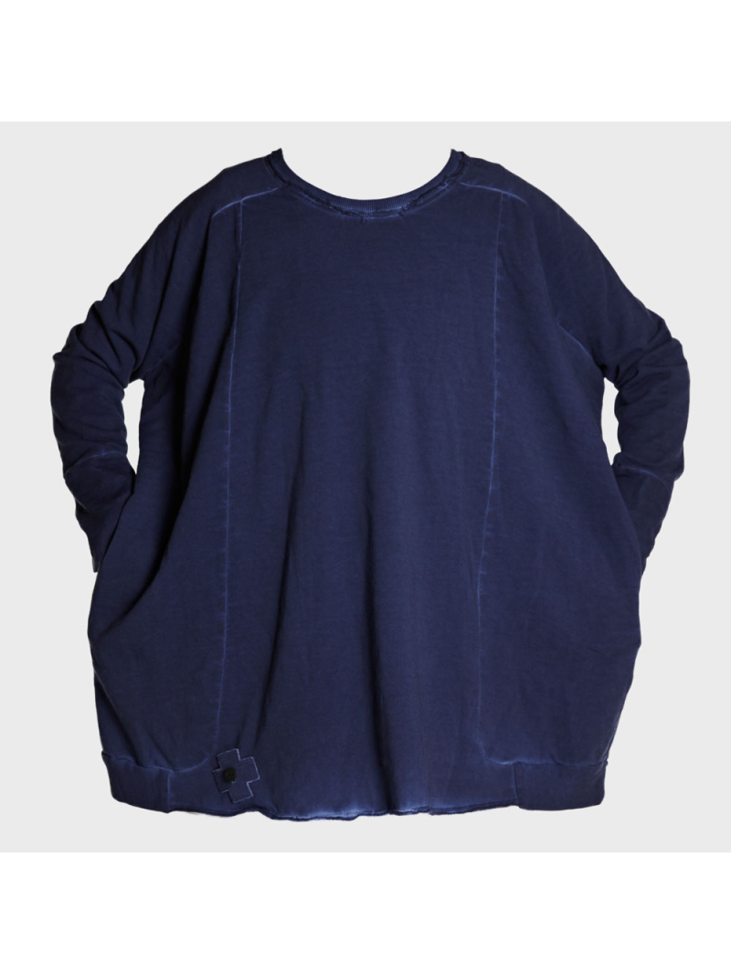Pluslavie (Plü) - Oversized Sweat mit Kontrastpanel - 2139