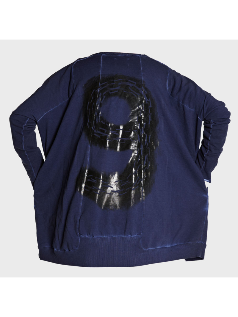 Pluslavie (Plü) - Oversized Sweat mit Kontrastpanel - 2139