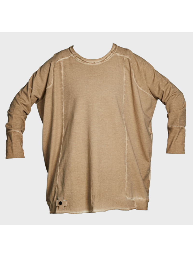 Pluslavie (Plü) - Oversized Sweat mit Kontrastpanel - 2139