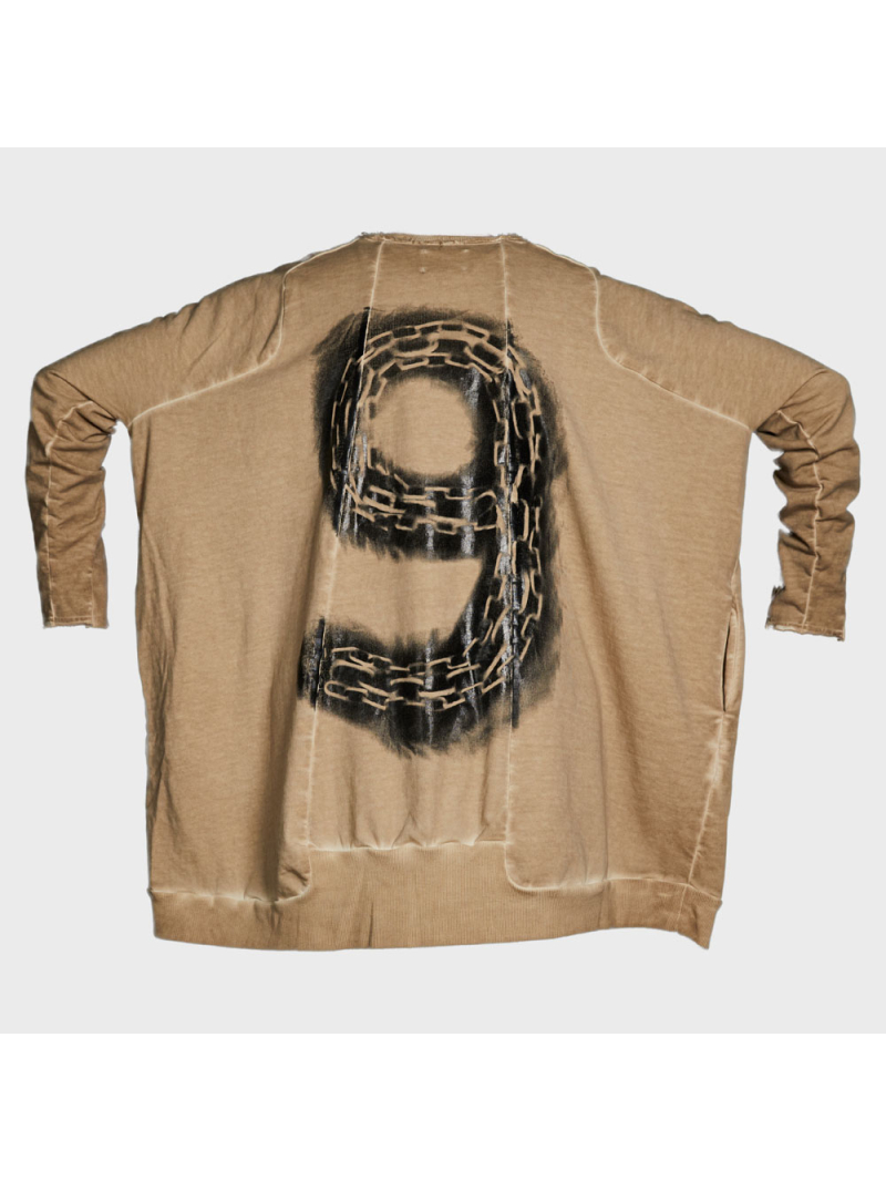 Pluslavie (Plü) - Oversized Sweat mit Kontrastpanel - 2139