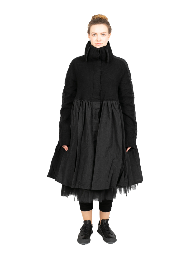 Rundholz DIP - Пальто в стиле ампир из ткани микс шерсть черный меланж - 2242181204