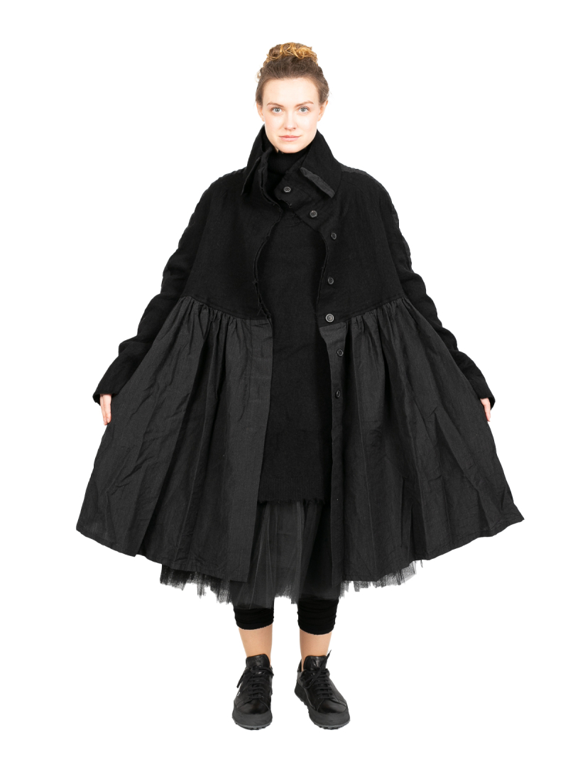 Rundholz DIP - Пальто в стиле ампир из ткани микс шерсть черный меланж - 2242181204