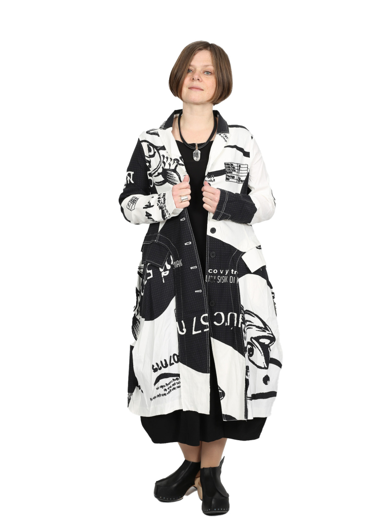 Rundholz Black Label - coat - black print - 1253441219