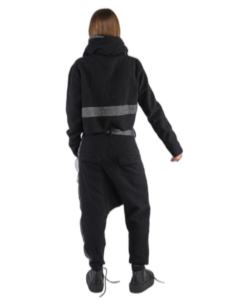 Rundholz - Kurze woll-jacke mit schal in wickeloptik - 2241201109