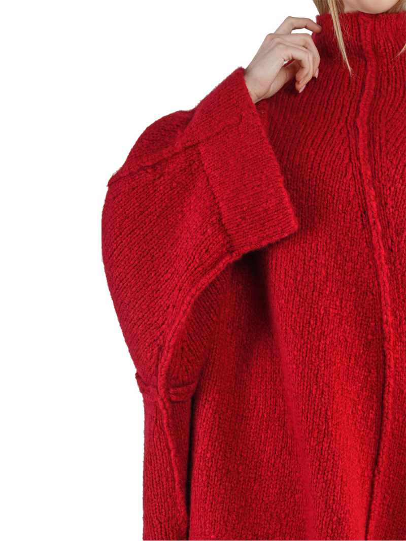 Rundholz - Knitted tunic large knit with wide sleeves Oversize Black - 2241407003