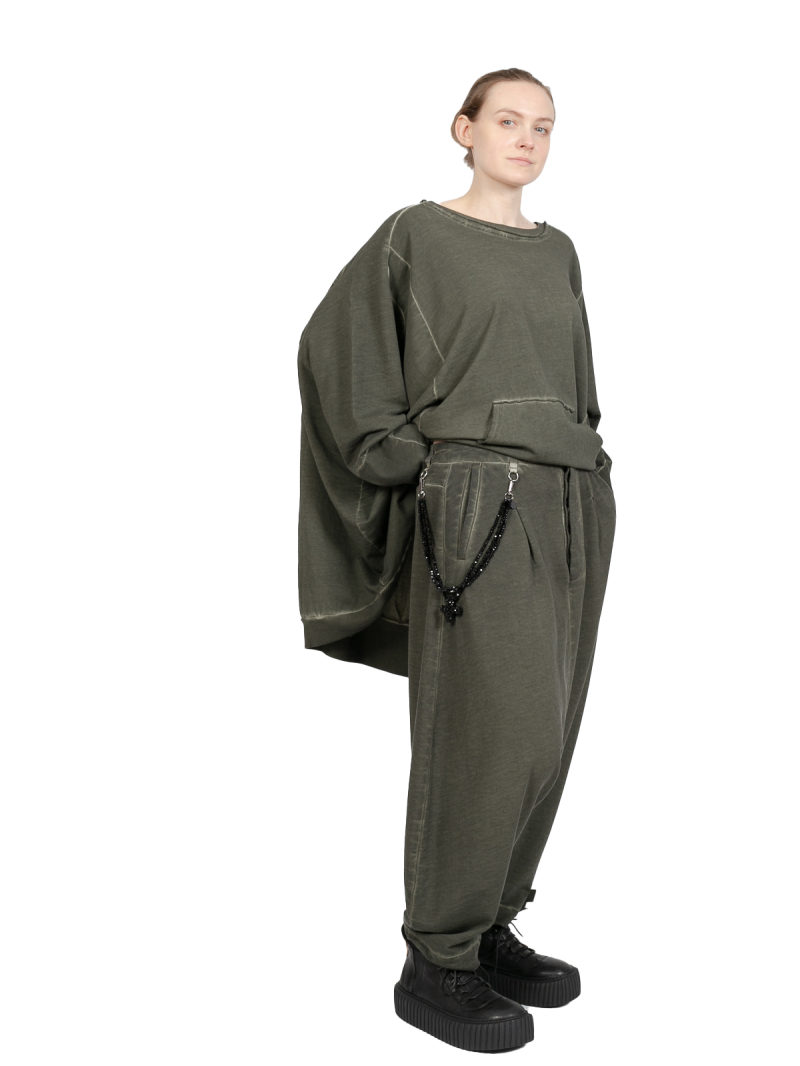 Pluslavie (Plü) - Hose mit tiefem Schritt - Bloomers Olive