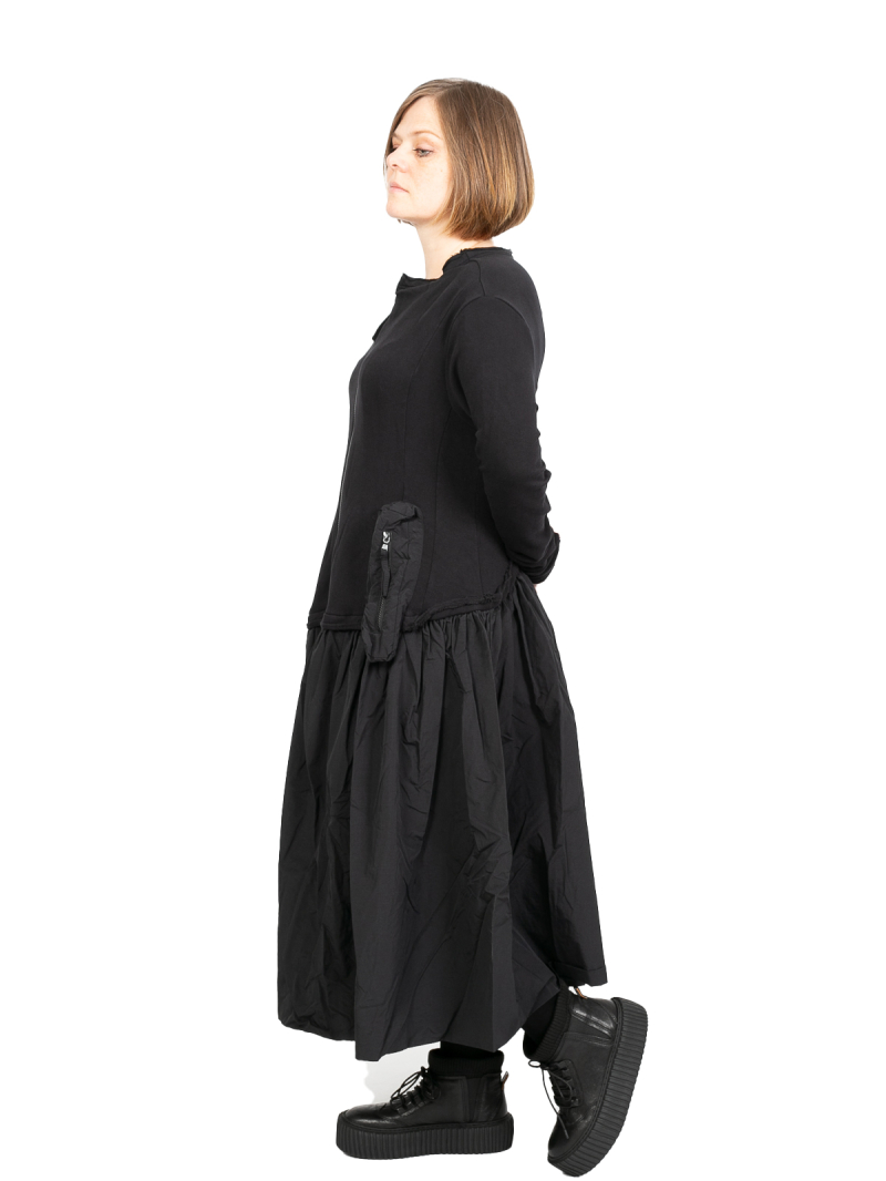 Rundholz Black Label - SweaterKleid mit gerüschtem Techno Rockteil Black - 2243510924 