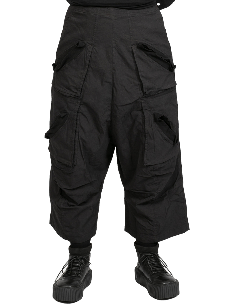 Rundholz DIP - Hose mit tieferem Schritt und Augentaschen Stretch Black - 2242390101