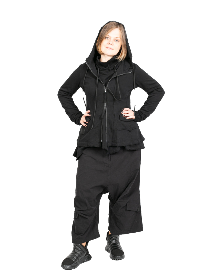 Rundholz Black Label - Taillierte Sweatjacke mit Kapuze black - 2243291127