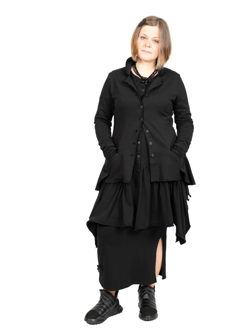 Pluslavie (Plü) - lange Tunika - Ribbon Jacket Black
