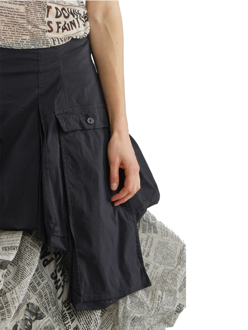 Rundholz DIP - Cacheur short skirt with large pockets Stretch Black - 2242200310