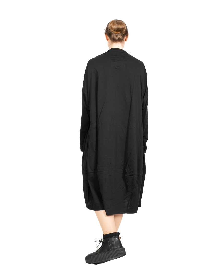 Rundholz DIP - ShirtKleid in Ballonform mit Ton-in-Ton Print Oversize Black Print - 2242300908