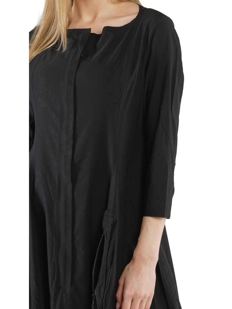 Rundholz Black Label - Balloon dress with gathers in the balloon shape Super Stretch Black - 2243220904