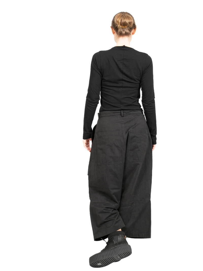Rundholz Black Label - Pantalon large avec entrejambe basse et poches à bagages Black - 2243230105