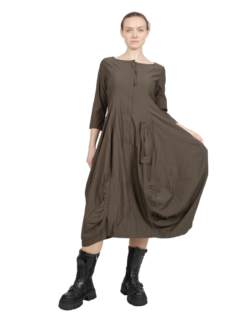 Rundholz Black Label - Balloon dress with gathers in the balloon shape Super Stretch Jungle - 2243220904