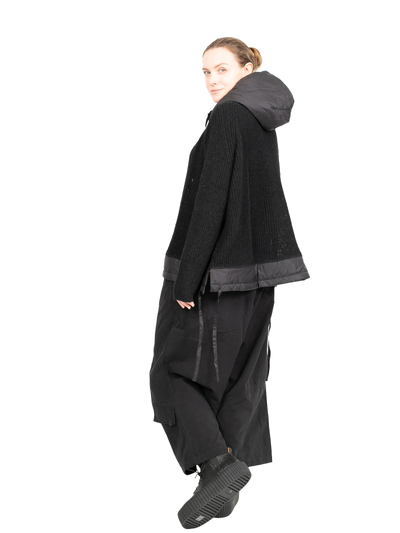 Rundholz Black Label - Weite Hose mit tieferem Schritt und kleinen Pattentaschen Black - 2243300101