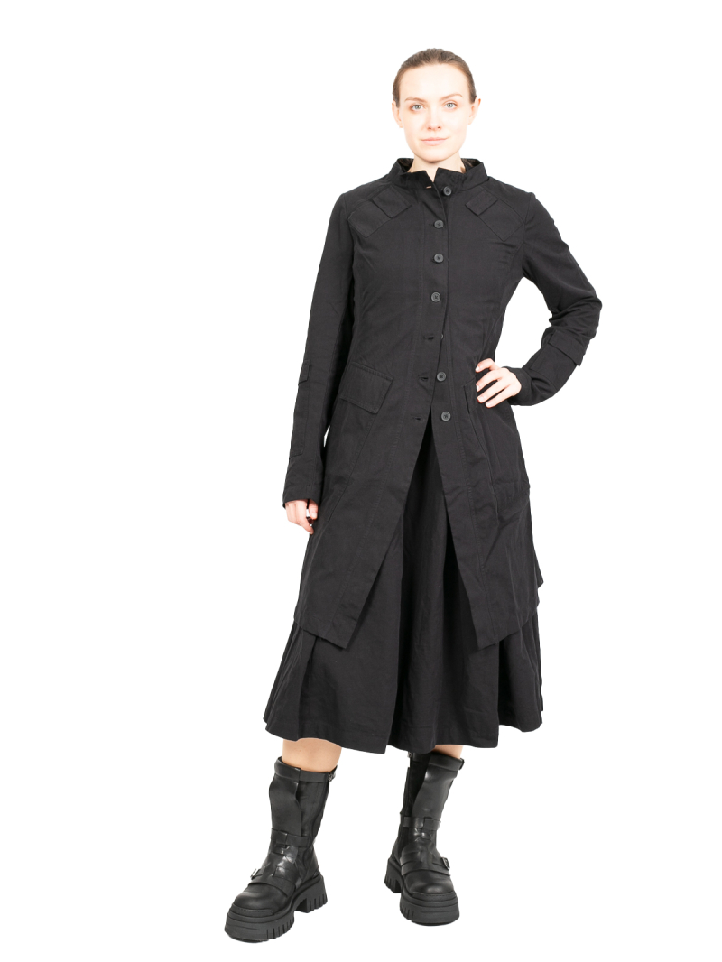 Rundholz Black Label - Coat frock coat with decorative small flap pockets Black - 2243301205