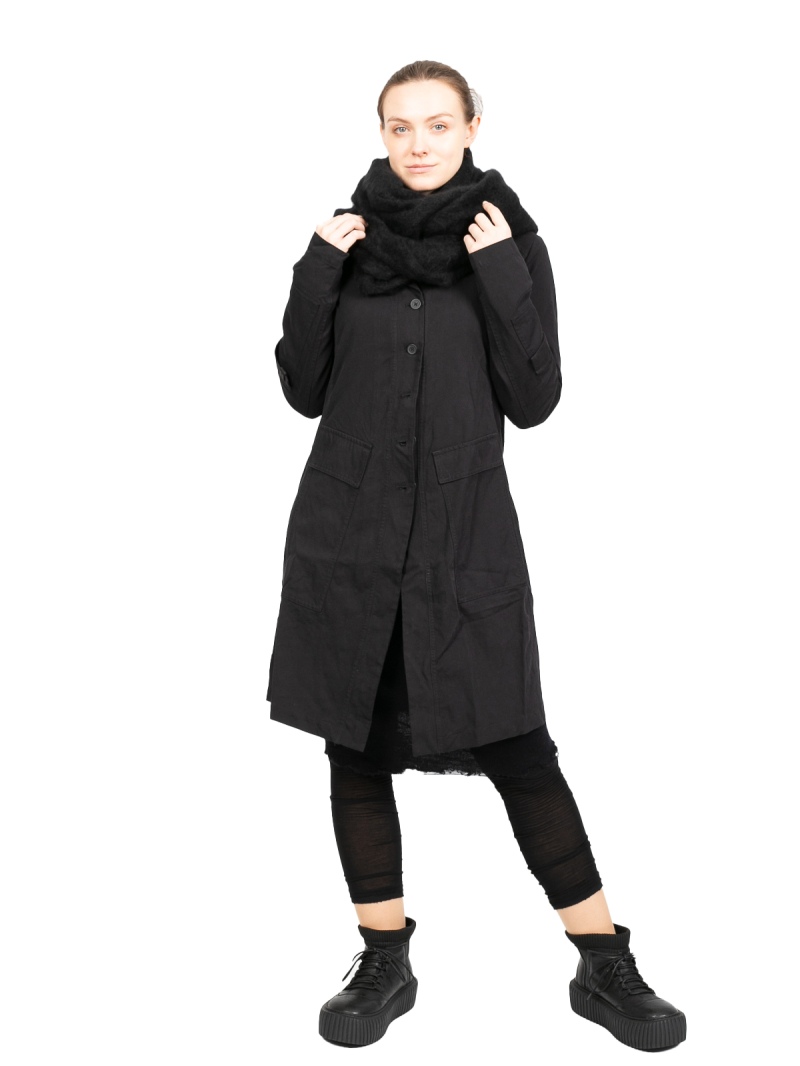 Rundholz Black Label - Coat frock coat with decorative small flap pockets Black - 2243301205