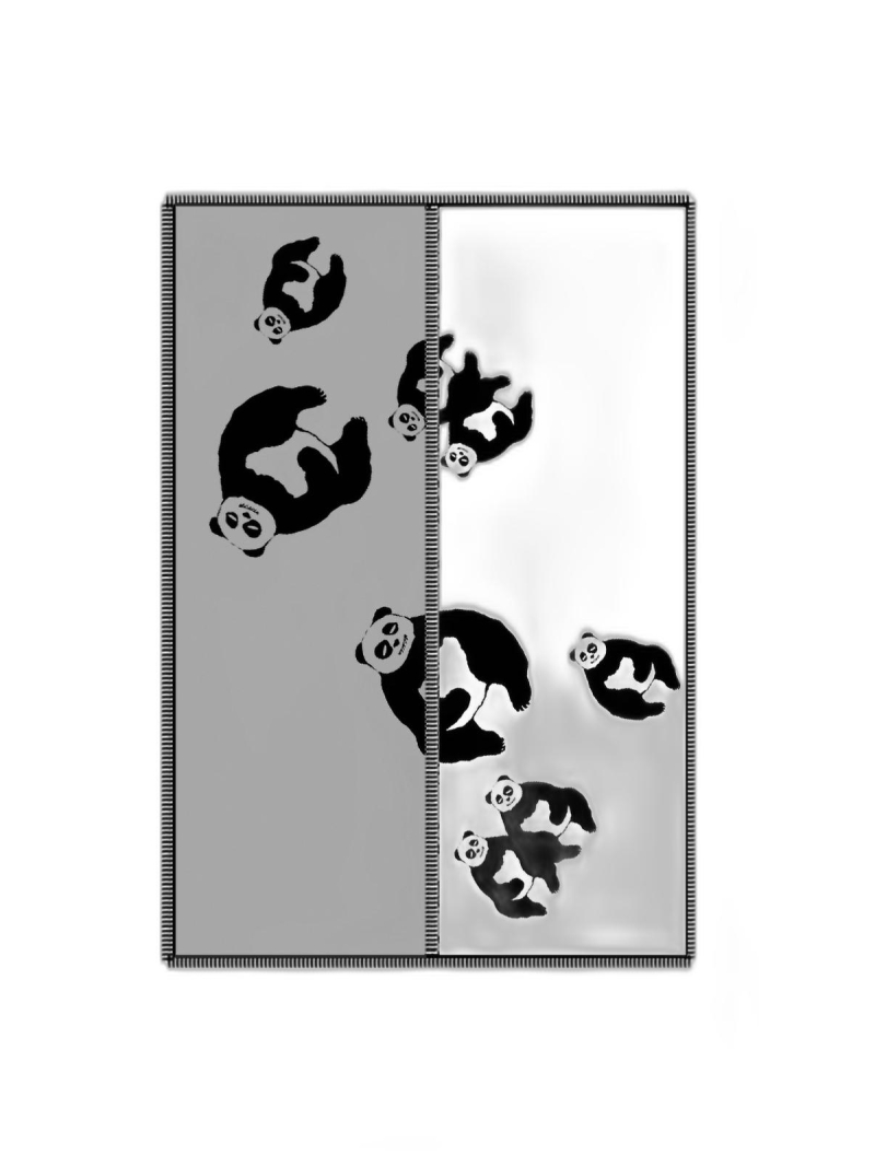 Rundholz Black Label - Rectangular lyocell-mix scarf with all-over print - 2243361408