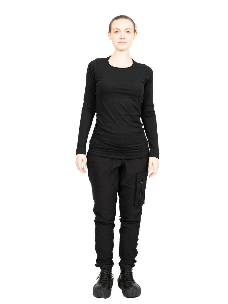 Rundholz Black Label - Shirt Cotton Jersey Black - 2243370525