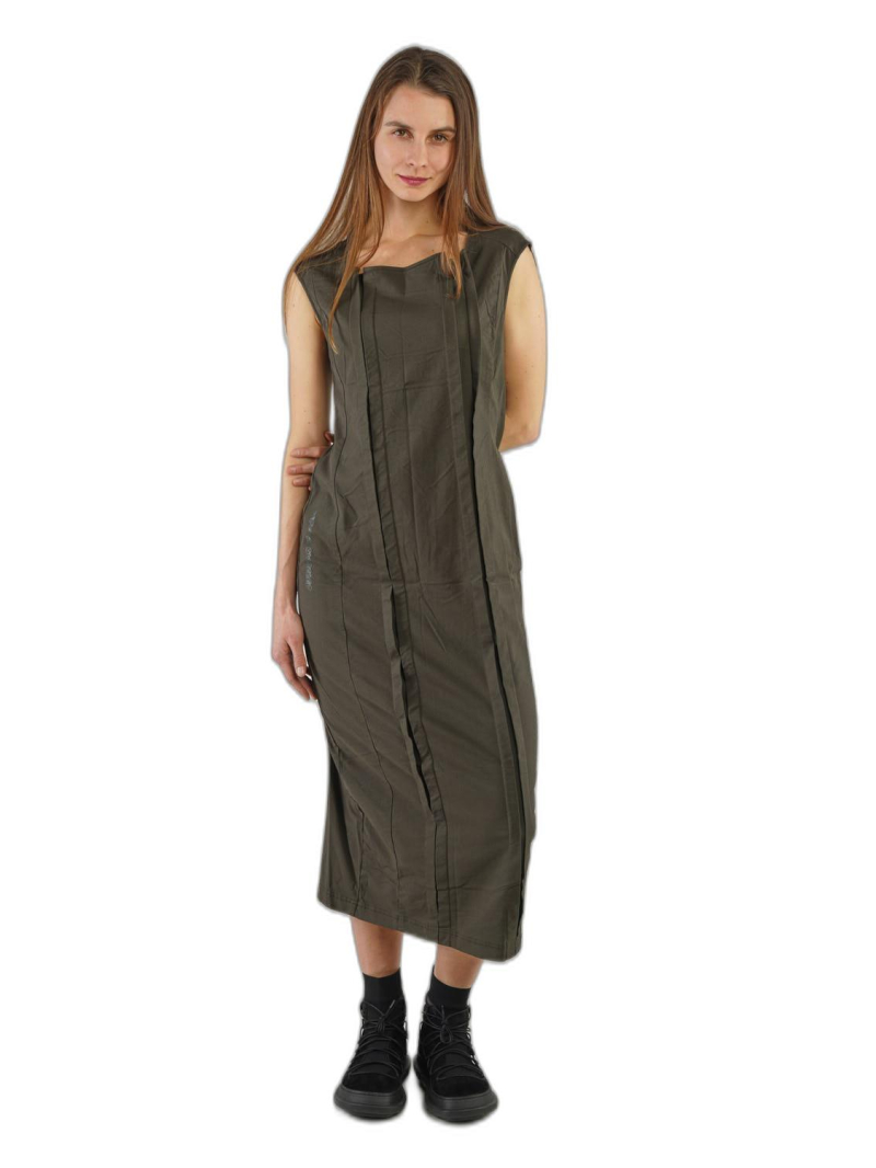 Rundholz Black Label - Bananenförmiges baumwoll-twillstretch-kleid mit platziertem druck - 2243390907