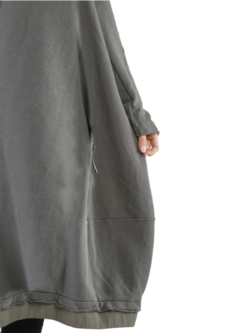 Rundholz Black Label - Sweater dress in balloon shape with zippers Oversize Black - 2243510925