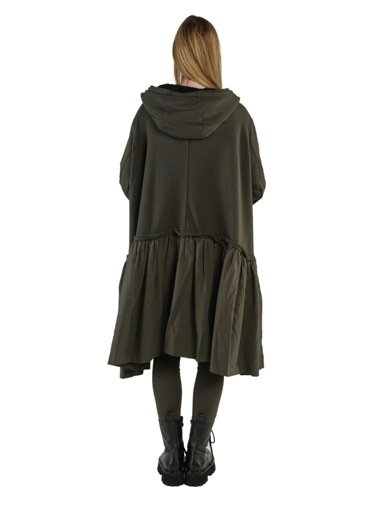 Rundholz Black Label - Свитер с капюшоном и рюшевой техно юбкой Черный - 2243511228