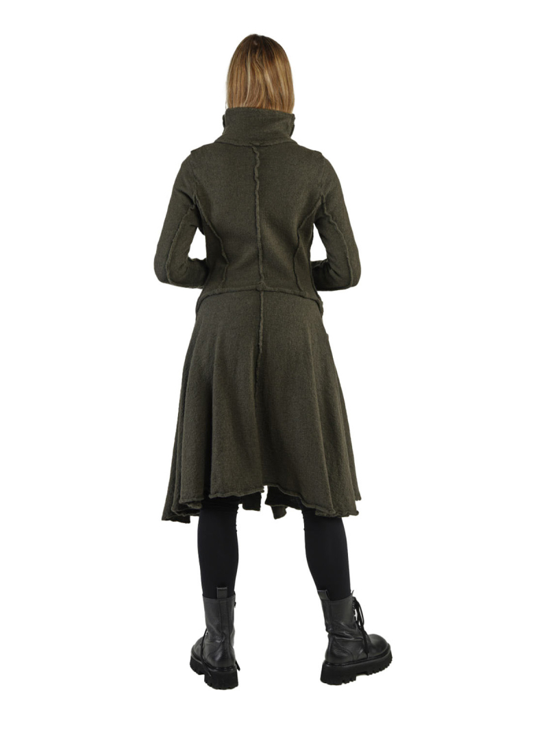 Rundholz Black Label - Вязаное пальто с карманами-портфелями из вареной шерсти Jungle - 2243897208