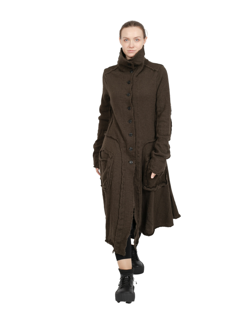 Rundholz Black Label - Вязаное пальто с карманами-портфелями из вареной шерсти Jungle - 2243897208