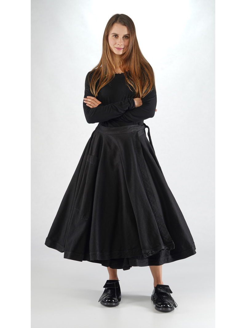 Rundholz - Denim Wickelrock - 2251030314