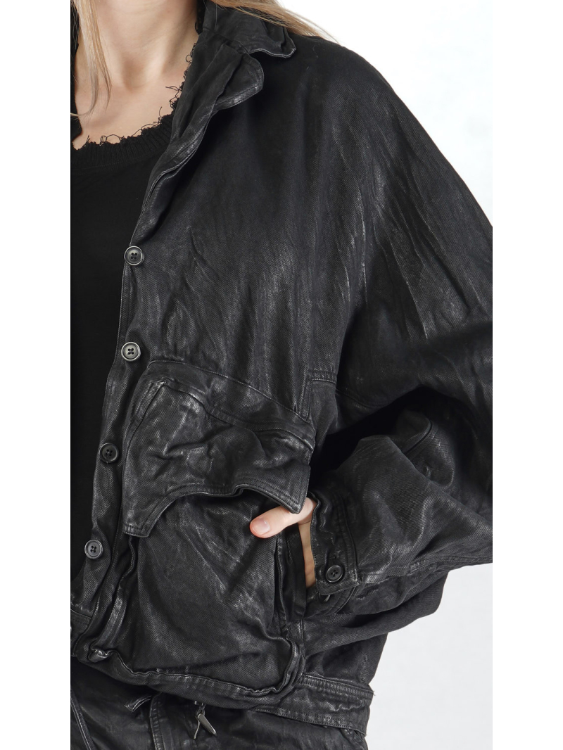 Rundholz - Oversize Baumwolljacke mit Reverskragen von Rundholz - 2251031102