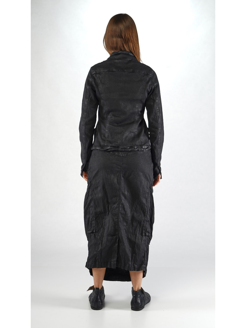 Rundholz - Hüftlange Denim Jacke mit Hemdblusenkragen - 2251031105