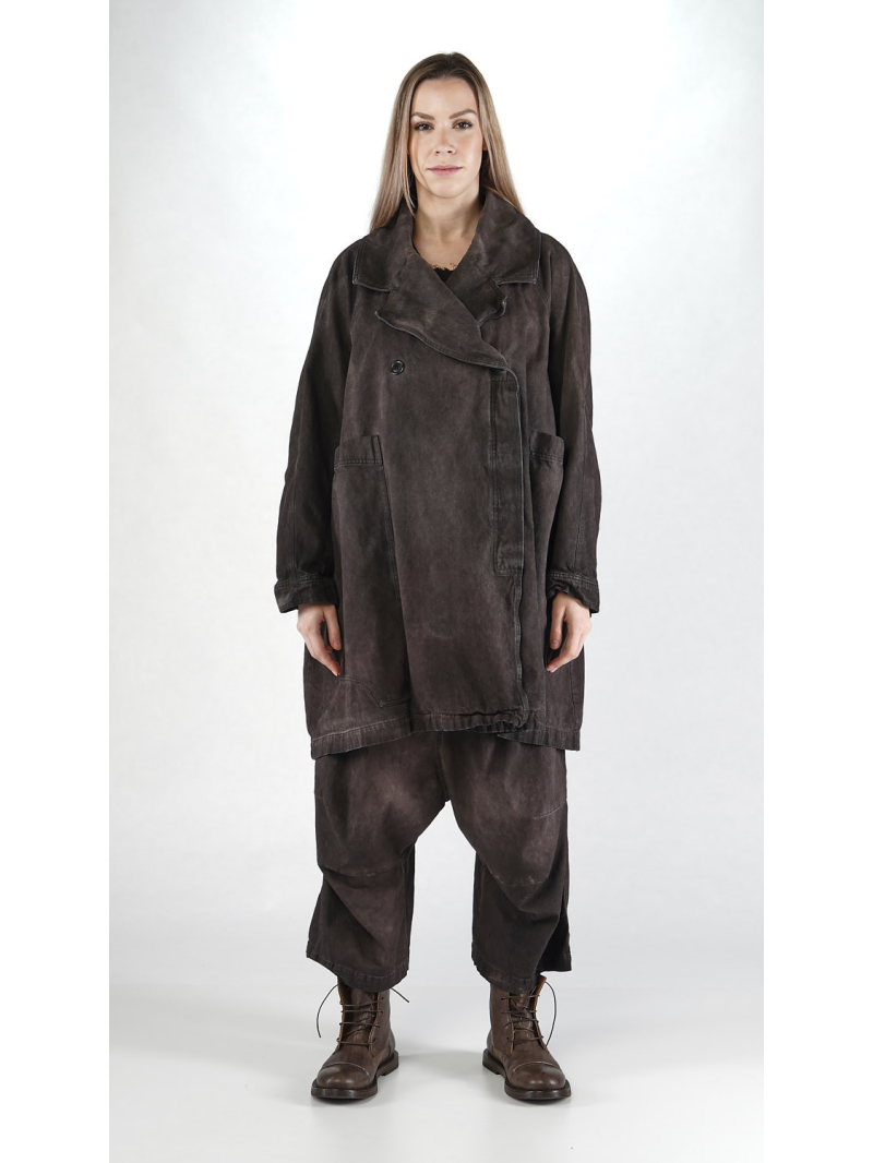 Rundholz - Oversize Denim Mantel mit Reverskragen - 2251031215
