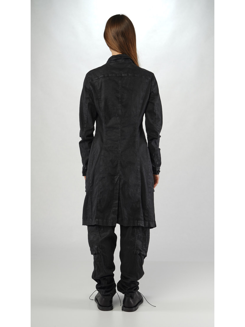 Rundholz - Bananenförmiger Stretch Denim Mantel - 2251071206