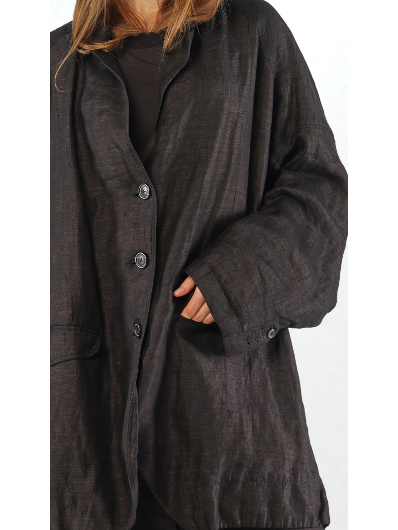 Rundholz - Oversize Leinen Viskose Jacke - 2251081106