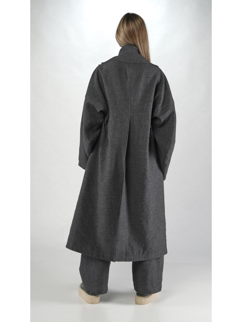 Rundholz - Oversizeer Leinenwoll Mantel - 2251191207