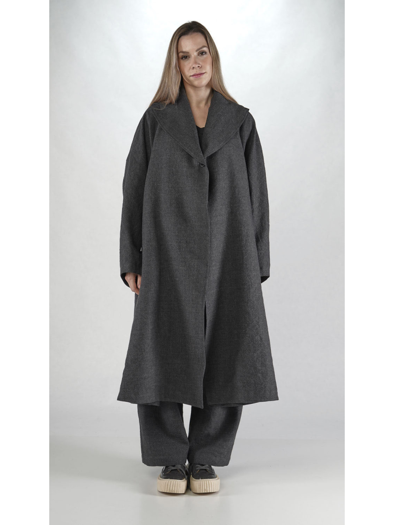 Rundholz - Oversizeer Leinenwoll Mantel - 2251191207