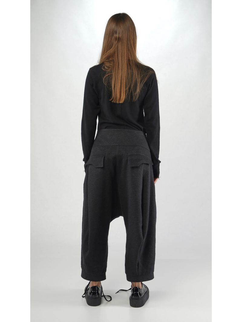 Rundholz - Ballonförmige 7/8 Leinenwoll Hose - 2251260110