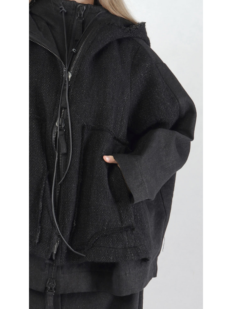 Rundholz - Zwei in Eins Leinenwoll Jacke - 2251261101