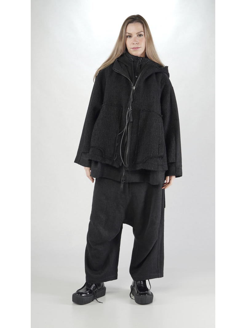 Rundholz - Zwei in Eins Leinenwoll Jacke - 2251261101