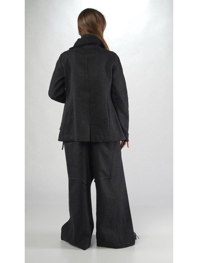 Rundholz - Zwei in einse Leinenwoll Jacke - 2251261104