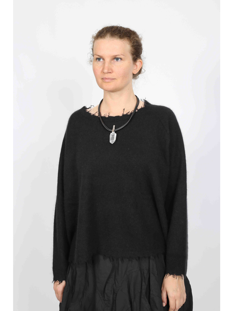 Rundholz - Rundholzs Flared sweater made of wool and raccoon hair - 2251330701