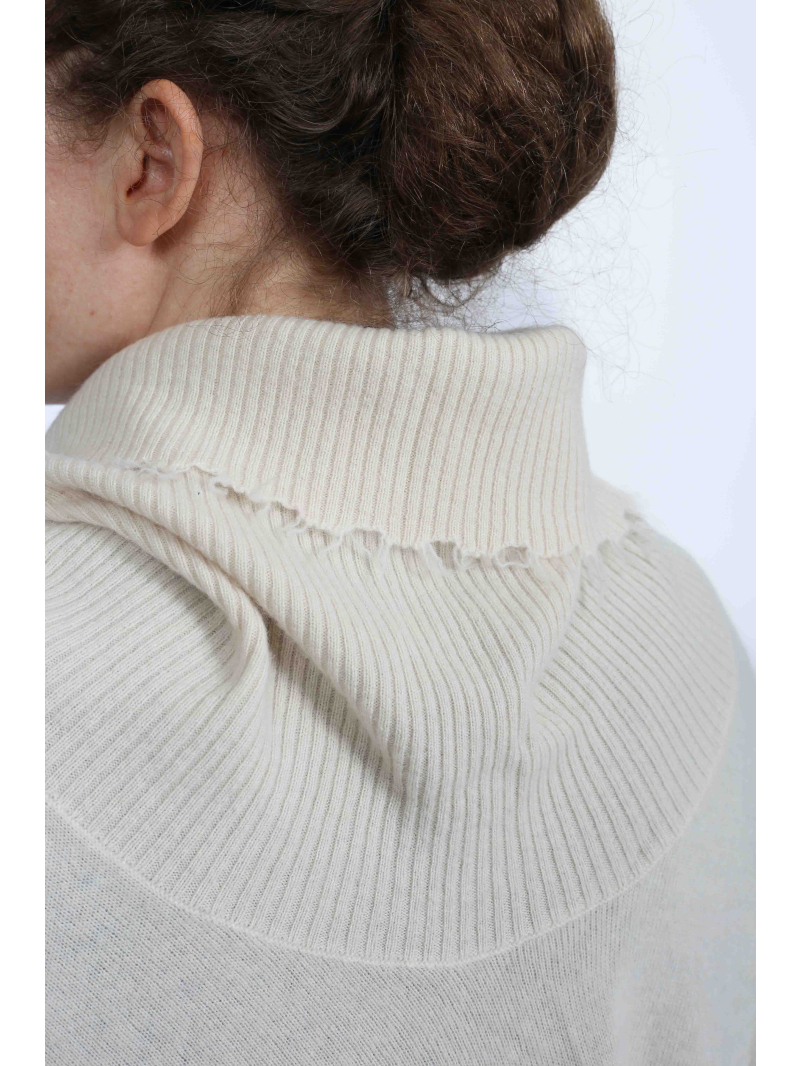 Rundholz - Rundholz Oversize Strickschal aus Wolle und Waschbärhaar - 2251337707